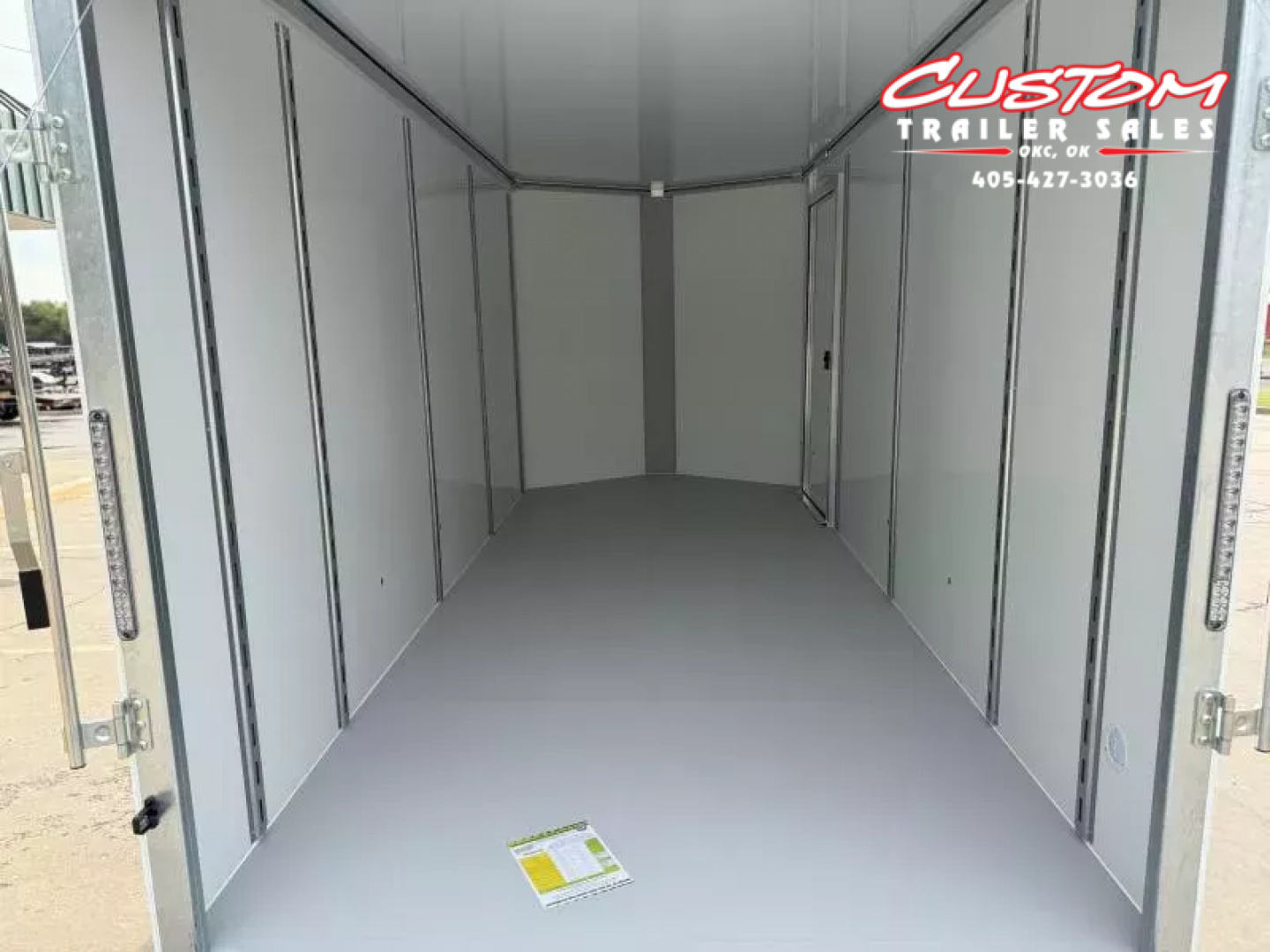 New #001371 2025 CELLTECH TA3 7 X 16 TANDEM AXLE ALL STEEL ENCLOSED W/ REAR RAMP DOOR