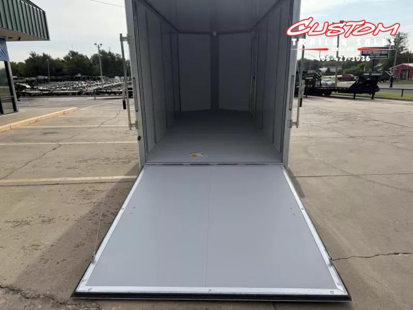 New #001371 2025 CELLTECH TA3 7 X 16 TANDEM AXLE ALL STEEL ENCLOSED W/ REAR RAMP DOOR