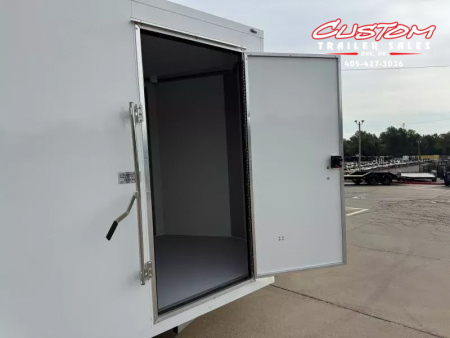 New #001371 2025 CELLTECH TA3 7 X 16 TANDEM AXLE ALL STEEL ENCLOSED W/ REAR RAMP DOOR
