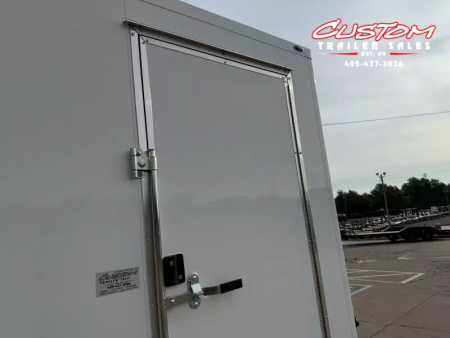 New #001371 2025 CELLTECH TA3 7 X 16 TANDEM AXLE ALL STEEL ENCLOSED W/ REAR RAMP DOOR