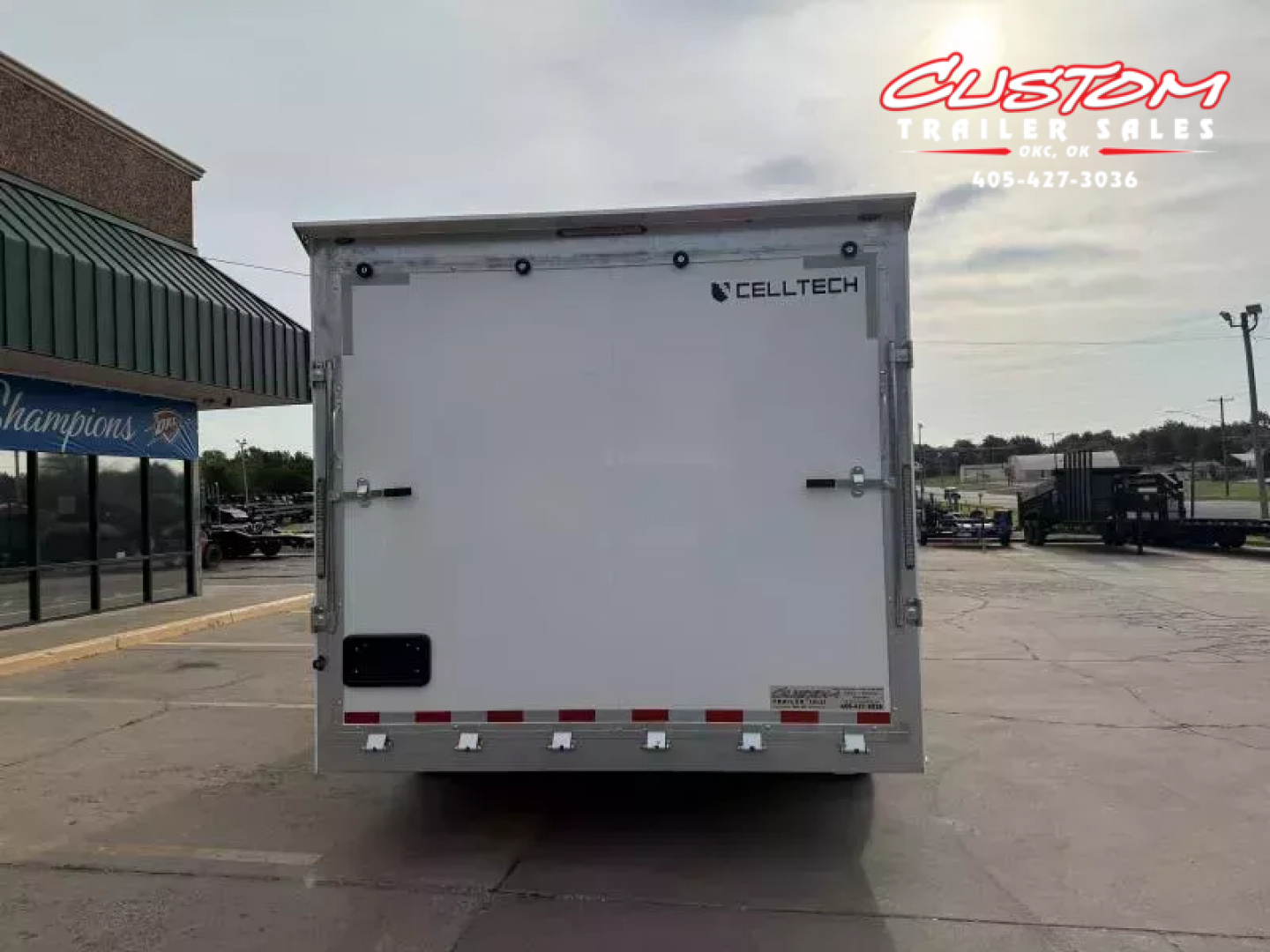 New #002006 2026 CELLTECH TA5 8.5 X 16 TANDEM AXLE ALL STEEL ENCLOSED 14K W/ REAR RAMP DOOR