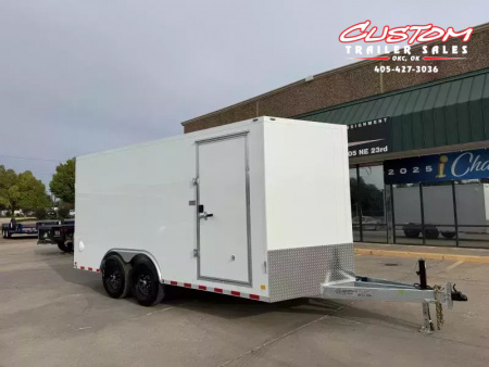 New #002006 2026 CELLTECH TA5 8.5 X 16 TANDEM AXLE ALL STEEL ENCLOSED 14K W/ REAR RAMP DOOR