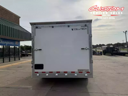 New #002006 2026 CELLTECH TA5 8.5 X 16 TANDEM AXLE ALL STEEL ENCLOSED 14K W/ REAR RAMP DOOR