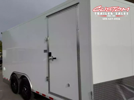 New #002006 2026 CELLTECH TA5 8.5 X 16 TANDEM AXLE ALL STEEL ENCLOSED 14K W/ REAR RAMP DOOR