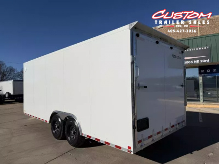 New #002083 2026 CELL TECH TA5 8.5 X 20 TANDEM AXLE ALL STEEL ENCLOSED 14K W/ DOVE TAIL & REAR RAMP DOOR