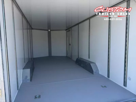 New #002083 2026 CELL TECH TA5 8.5 X 20 TANDEM AXLE ALL STEEL ENCLOSED 14K W/ DOVE TAIL & REAR RAMP DOOR