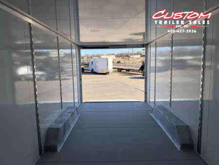 New #002083 2026 CELL TECH TA5 8.5 X 20 TANDEM AXLE ALL STEEL ENCLOSED 14K W/ DOVE TAIL & REAR RAMP DOOR