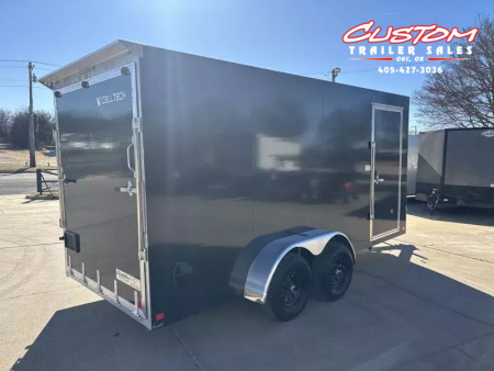 New #002085 2026 CELL TECH TA3 7 X 16 TANDEM AXLE ALL STEEL ENCLOSED W/ REAR RAMP DOOR