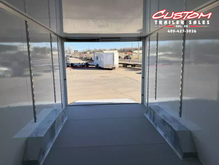 New #002086 2026 CELL TECH TA3 8.5 X 16 TANDEM AXLE ALL STEEL ENCLOSED W/ REAR RAMP DOOR