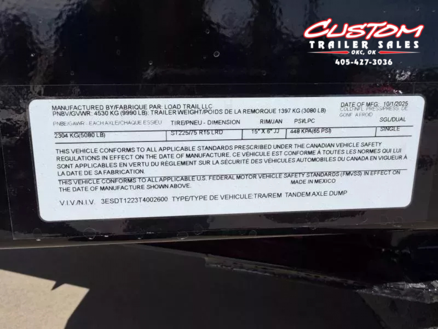 New #002600 2026 LOAD TRAIL DE 6 X 12 TANDEM AXLE 10K BUMPER PULL DUMP