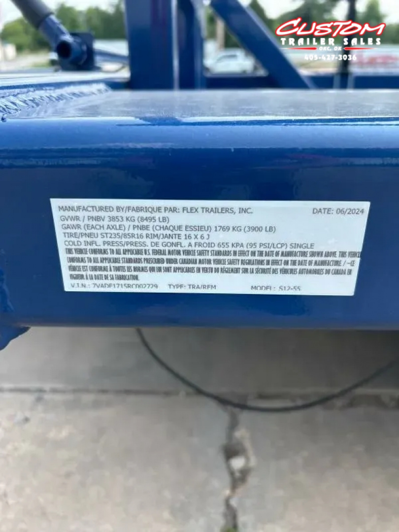 New #002729 2024 Air Tow S12-55 12 X 75 DROP DECK TRAILER