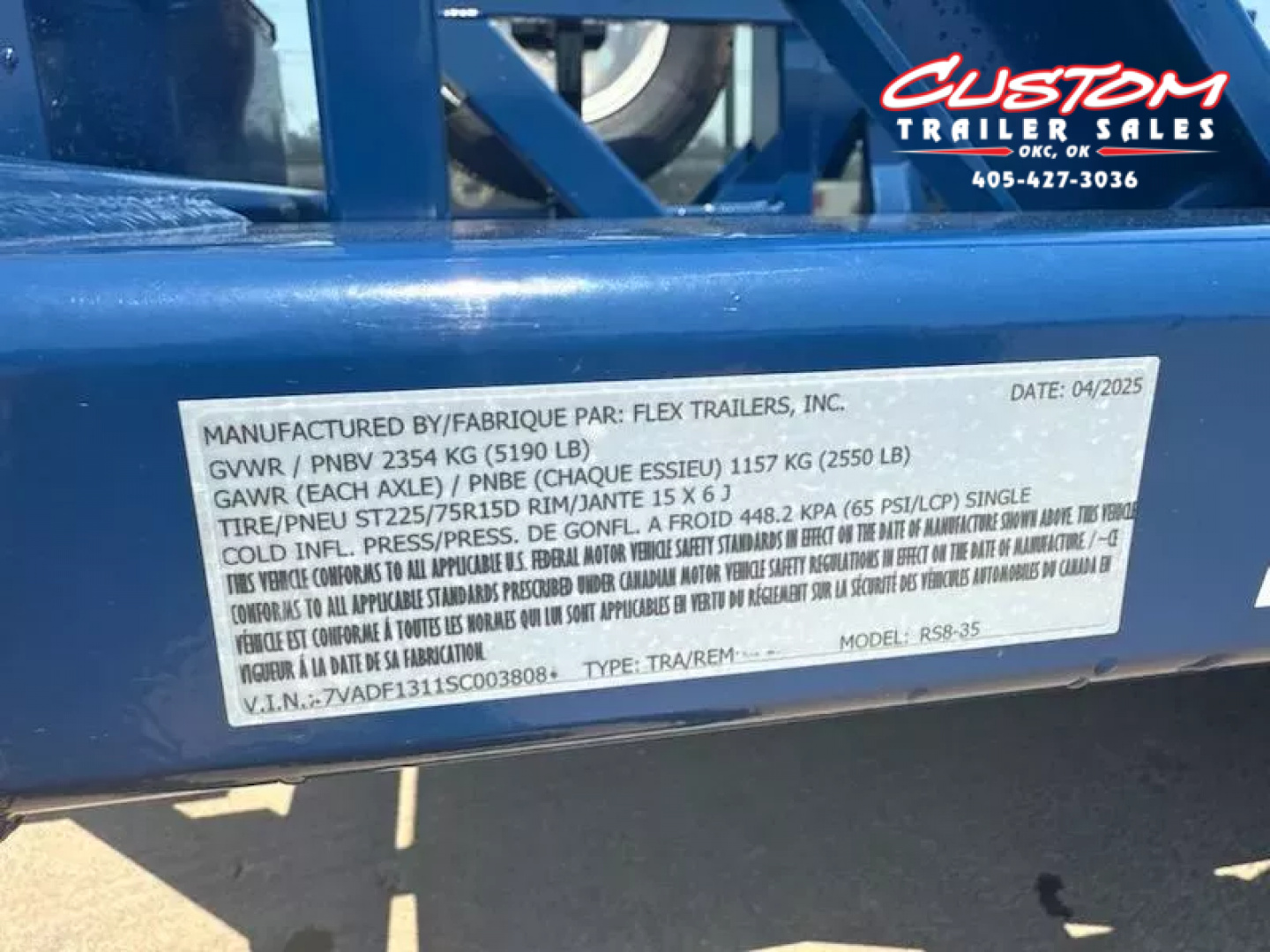 New #003808 2025 Air Tow S8-35 8.5 X 52 DROP DECK TRAILER