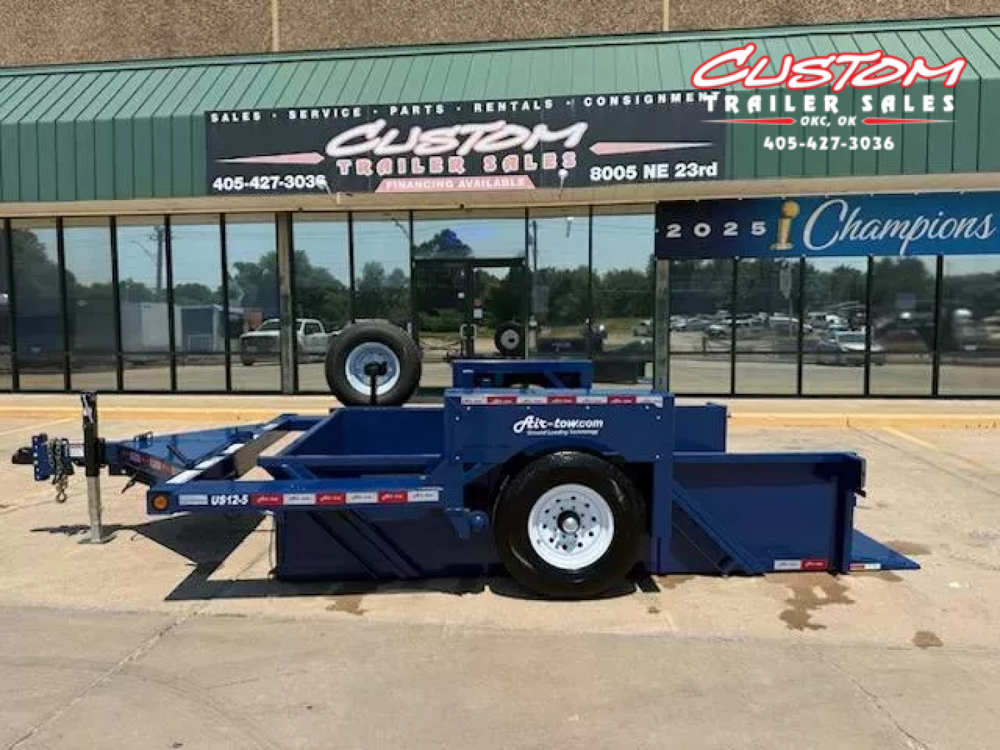 New #004198 2025 Air Tow US12-55 12 X 75 DROP DECK TRAILER