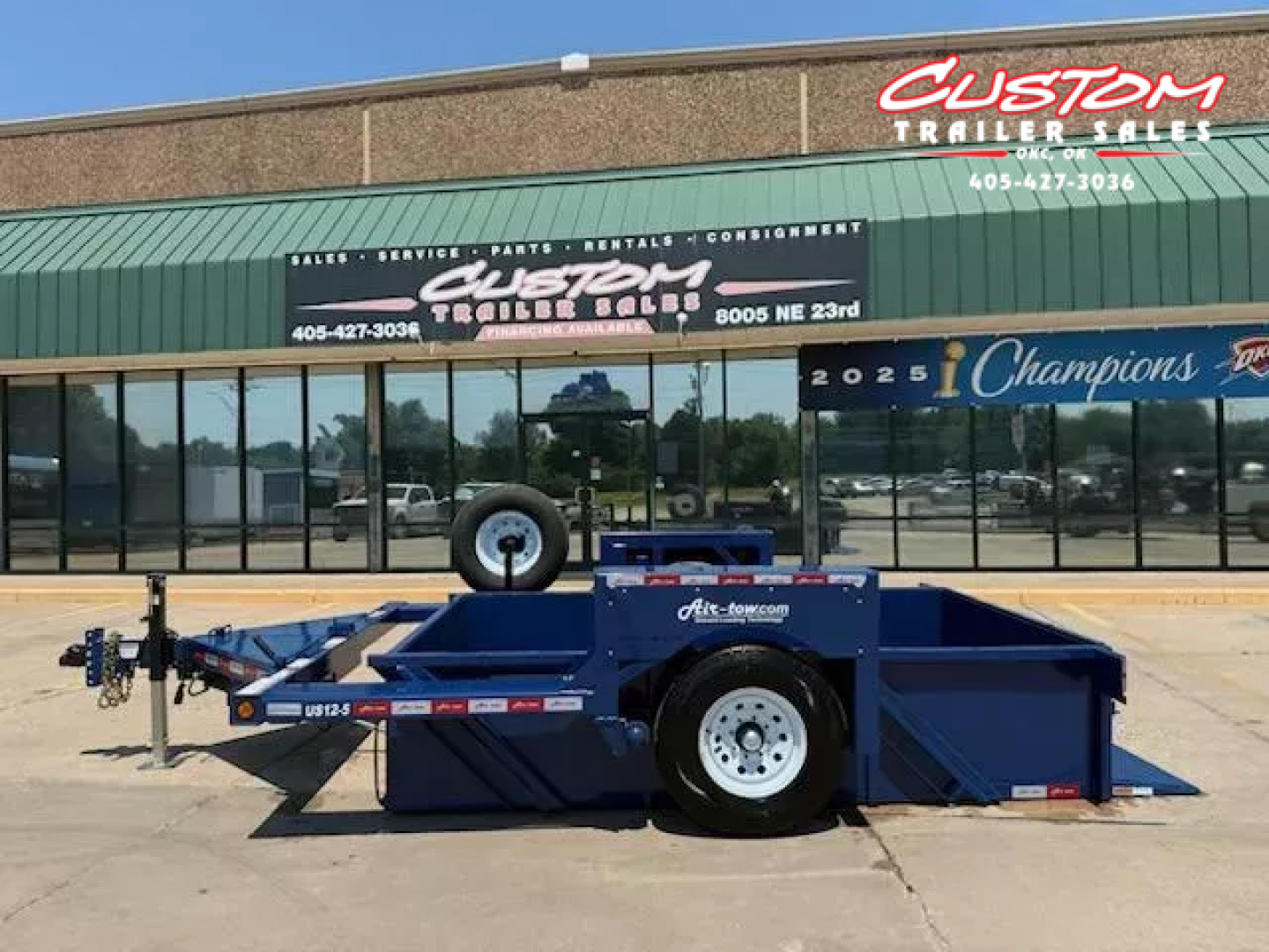 New #004199 2025 Air Tow US12-55 12 X 75 DROP DECK TRAILER