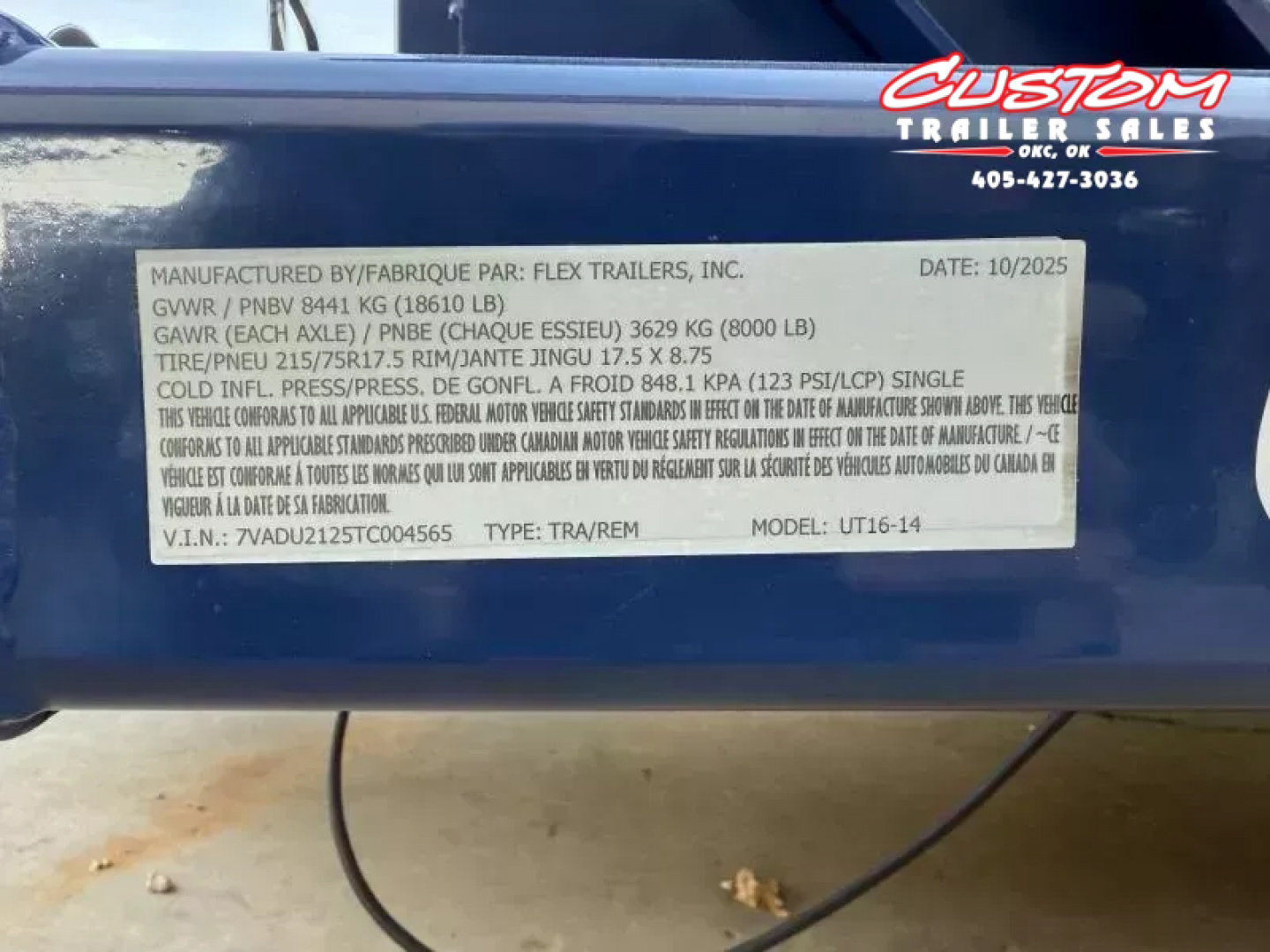 New #004571 2026 Air Tow UT16-14 16 X 75 DROP DECK TRAILER