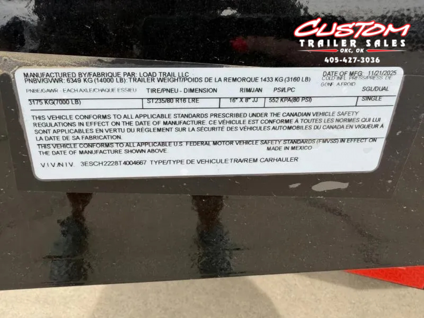 New #004667 2026 LOAD TRAIL CH 22 X 83 TANDEM AXLE 14K EQUIPMENT HAULER W/ MAX RAMPS