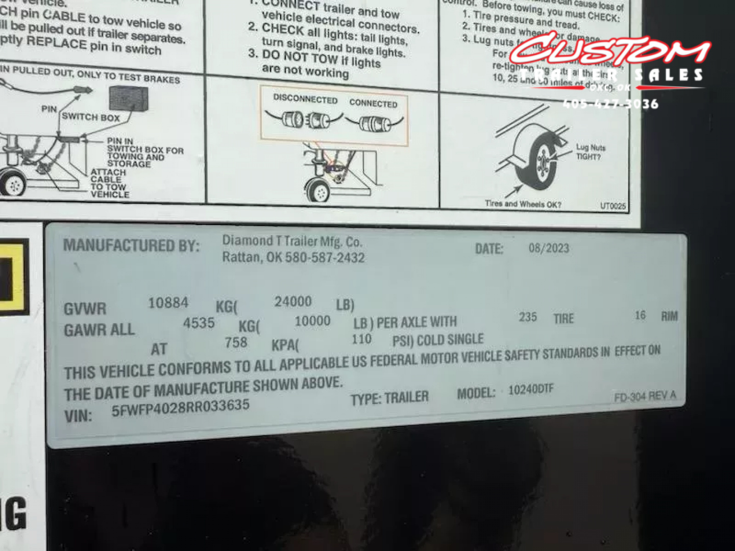 Used #033635 USED 2023 DIAMOND T DTF 40 X 102 DUAL TANDEM 20K STRAIGHT DECK GOOSENECK