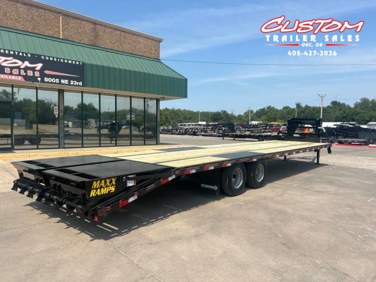 New #034856 2025 DIAMOND T DTF 36 X 102 DUAL TANDEM 20K FLATBED GOOSENECK W/ MAXX RAMPS