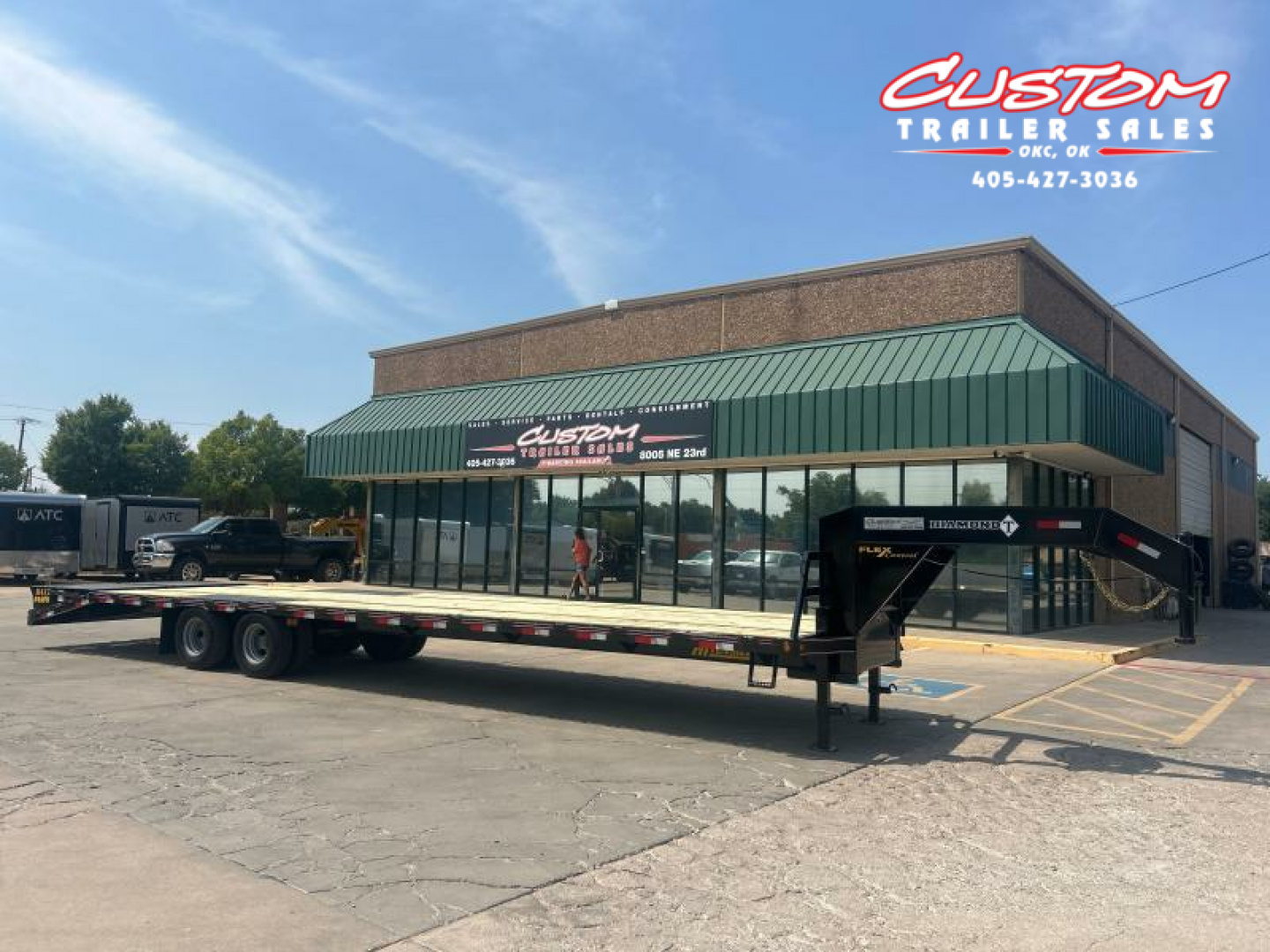 New #034856 2025 DIAMOND T DTF 36 X 102 DUAL TANDEM 20K FLATBED GOOSENECK W/ MAXX RAMPS