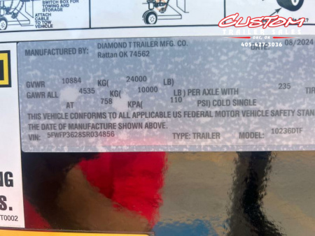 New #034856 2025 DIAMOND T DTF 36 X 102 DUAL TANDEM 20K FLATBED GOOSENECK W/ MAXX RAMPS