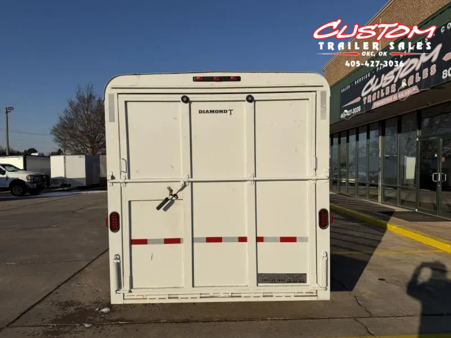 New #035277 2025 DIAMOND T TA3 6.8 X 16 TANDEM AXLE 10K ALL STEEL ENCLOSED TRAILER W/ REAR RAMP DOOR