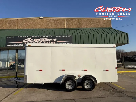 New #035277 2025 DIAMOND T TA3 6.8 X 16 TANDEM AXLE 10K ALL STEEL ENCLOSED TRAILER W/ REAR RAMP DOOR