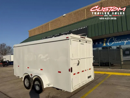 New #035277 2025 DIAMOND T TA3 6.8 X 16 TANDEM AXLE 10K ALL STEEL ENCLOSED TRAILER W/ REAR RAMP DOOR