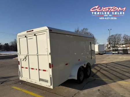 New #035277 2025 DIAMOND T TA3 6.8 X 16 TANDEM AXLE 10K ALL STEEL ENCLOSED TRAILER W/ REAR RAMP DOOR