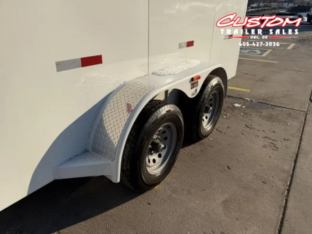 New #035277 2025 DIAMOND T TA3 6.8 X 16 TANDEM AXLE 10K ALL STEEL ENCLOSED TRAILER W/ REAR RAMP DOOR
