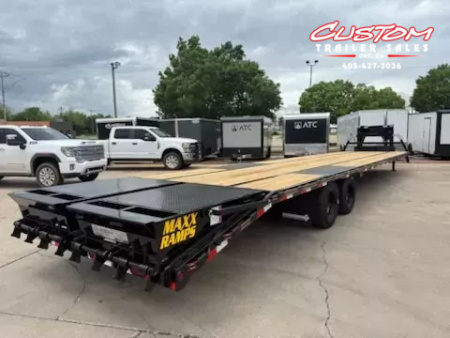 New #036056 2024 DIAMOND T DTF 40 X 102 DUAL TANDEM 24K FLATBED GOOSENECK W/ MAXX RAMPS