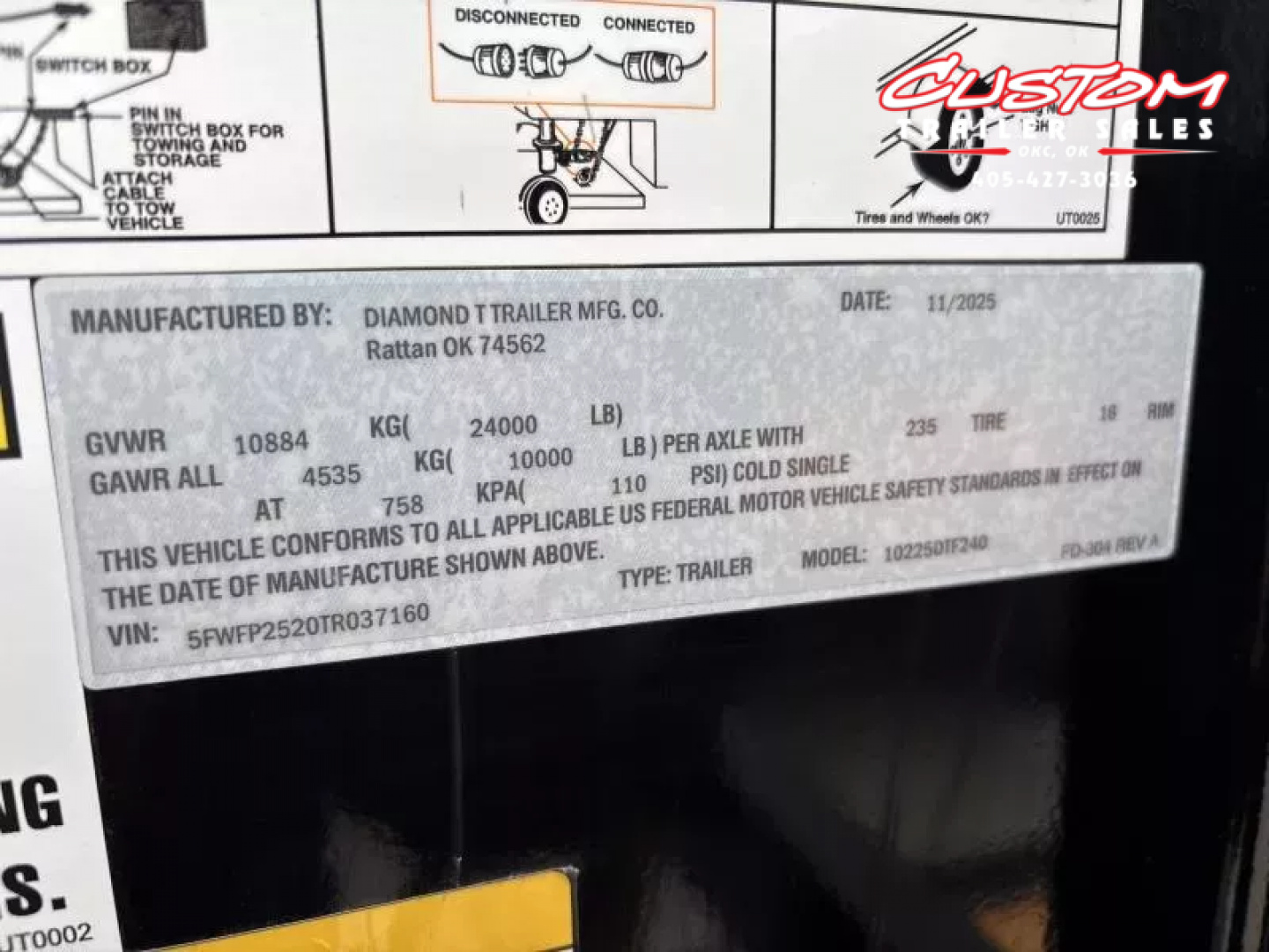 New #037160 2026 DIAMOND T DTF 25 X 102 DUAL TANDEM 20K GOOSENECK W/ MAXX RAMPS