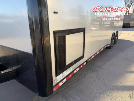 Used #037345 USED 2020 FOREST RIVER TA4 8.5 X 28 TANDEM AXLE ENCLOSED RACE TRAILER