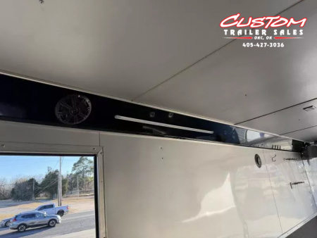 Used #037345 USED 2020 FOREST RIVER TA4 8.5 X 28 TANDEM AXLE ENCLOSED RACE TRAILER