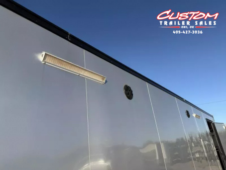 Used #037345 USED 2020 FOREST RIVER TA4 8.5 X 28 TANDEM AXLE ENCLOSED RACE TRAILER