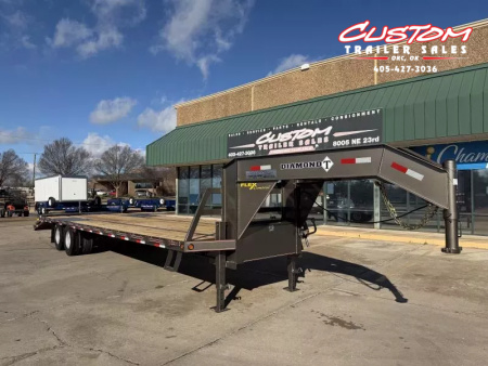 New #037525 2026 DIAMOND T DTF 32 X 102 DUAL TANDEM 20K GOOSENECK W/ MAXX RAMPS