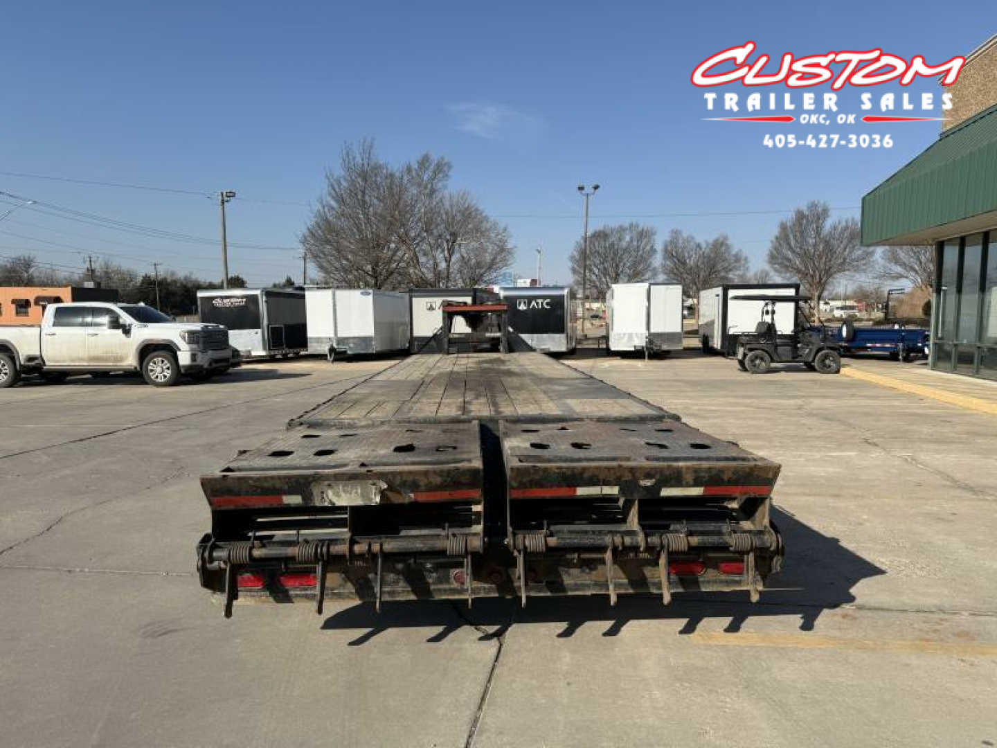 Used #044143 USED 2017 BIG TEX 35 X 102 DUAL TANDEM FLATBED 20K GOOSENECK W/ MAX RAMPS