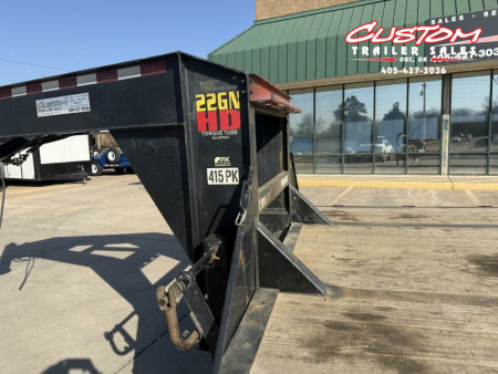 Used #044143 USED 2017 BIG TEX 35 X 102 DUAL TANDEM FLATBED 20K GOOSENECK W/ MAX RAMPS