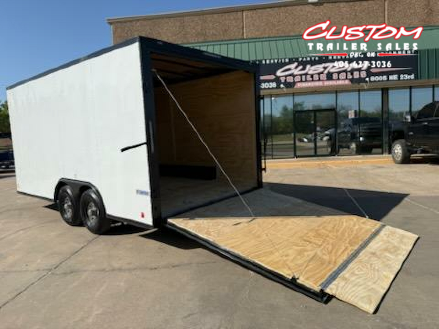 New #053138 2025 FOREST RIVER TA3 8.5 X 16 TANDEM AXLE 10K ENCLOSED W/ REAR RAMP DOOR