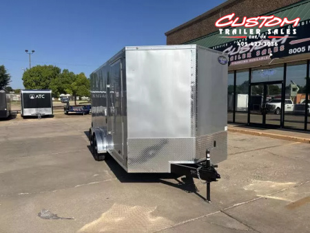 New #054487 2026 FOREST RIVER TA3 7 X 16 TANDEM AXLE 10K ENCLOSED W/ REAR RAMP DOOR