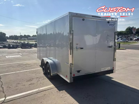 New #054487 2026 FOREST RIVER TA3 7 X 16 TANDEM AXLE 10K ENCLOSED W/ REAR RAMP DOOR