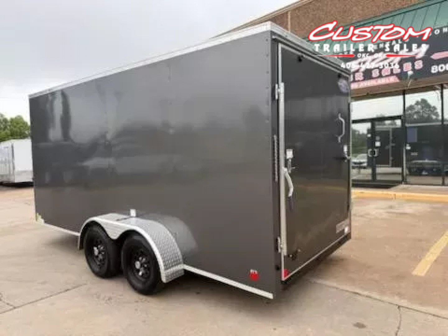 New #054522 2025 FOREST RIVER TA2 7 X 16 TANDEM AXLE 7K ENCLOSED W/ REAR RAMP DOOR