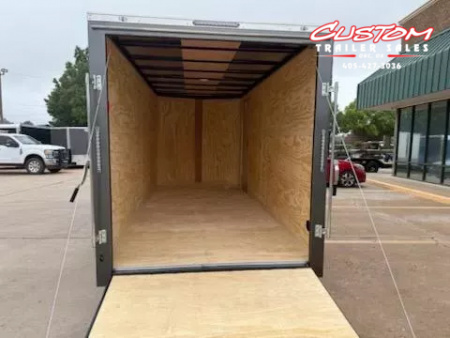 New #054522 2025 FOREST RIVER TA2 7 X 16 TANDEM AXLE 7K ENCLOSED W/ REAR RAMP DOOR