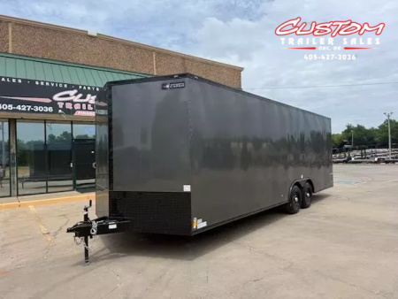 New #054938 2026 FOREST RIVER TA3 8.5 X 24 TANDEM AXLE 10K ENCLOSED W/ REAR RAMP DOOR