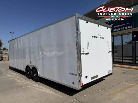 New #054940 2026 FOREST RIVER TA3 8.5 X 28 TANDEM AXLE 10K ENCLOSED W/ REAR RAMP DOOR