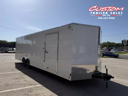 New #054940 2026 FOREST RIVER TA3 8.5 X 28 TANDEM AXLE 10K ENCLOSED W/ REAR RAMP DOOR