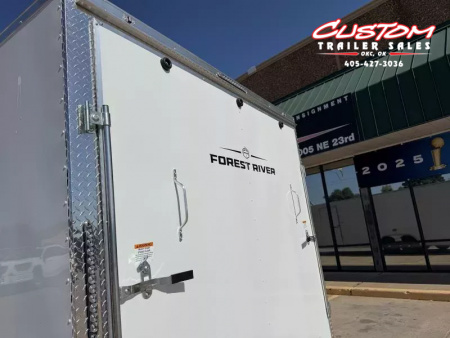 New #054940 2026 FOREST RIVER TA3 8.5 X 28 TANDEM AXLE 10K ENCLOSED W/ REAR RAMP DOOR