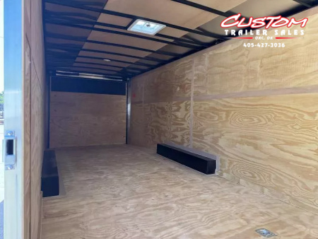 New #054940 2026 FOREST RIVER TA3 8.5 X 28 TANDEM AXLE 10K ENCLOSED W/ REAR RAMP DOOR