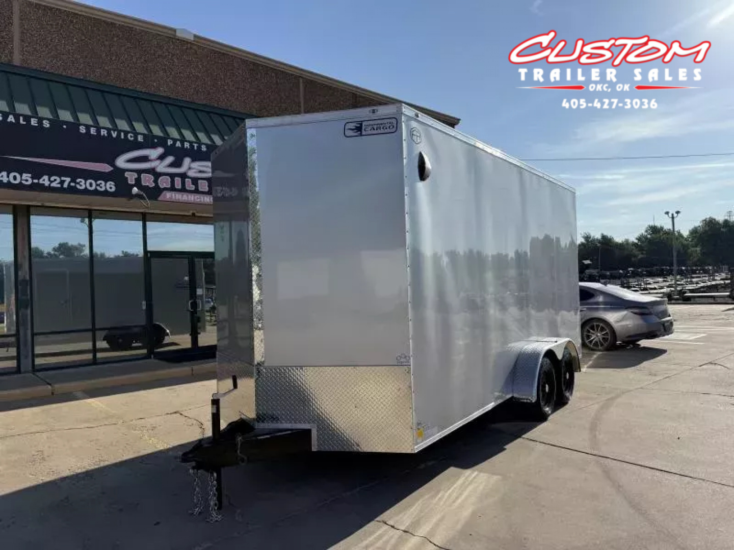 New #054952 2026 FOREST RIVER TA2 7 X 16 TANDEM AXLE 7K ENCLOSED W/ REAR RAMP DOOR