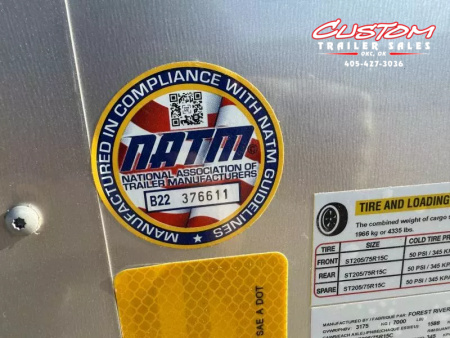 New #054952 2026 FOREST RIVER TA2 7 X 16 TANDEM AXLE 7K ENCLOSED W/ REAR RAMP DOOR