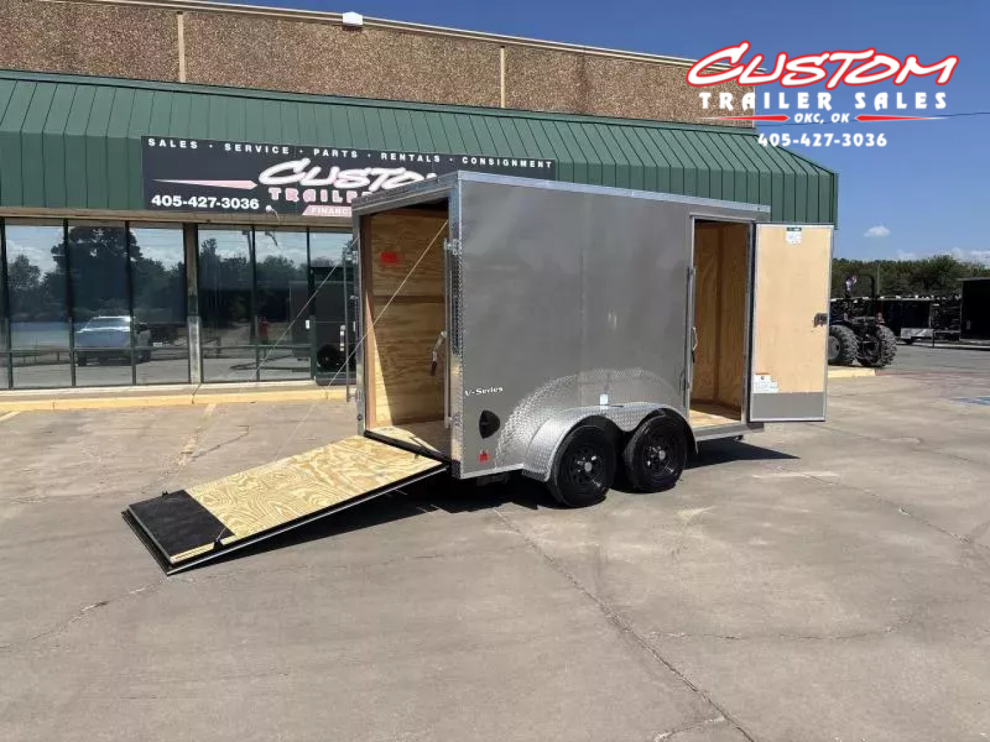 New #054966 2026 FOREST RIVER TA2 6 X 12 TANDEM AXLE 7K ENCLOSED W/ REAR RAMP DOOR